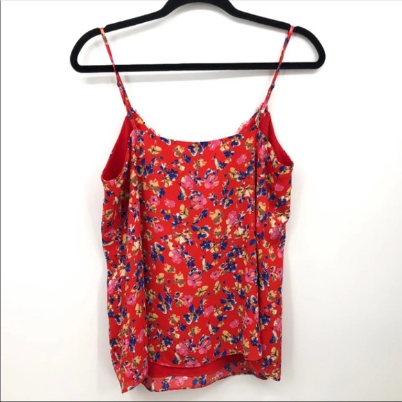 NWT!! Red Floral Spaghetti Strap Cami Tank Top - Picture 2 of 5